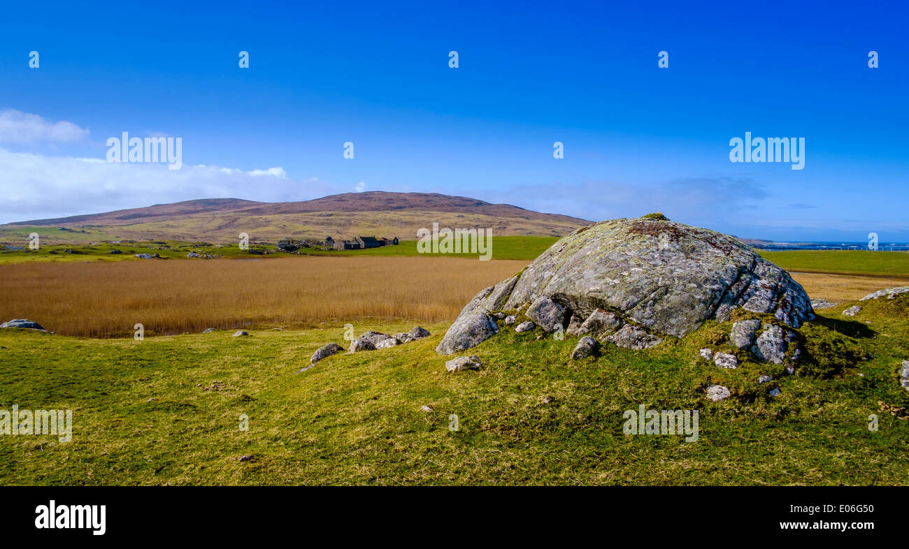 Paesaggio di Griminish, North Uist, Ebridi Esterne, Scozia Foto Stock