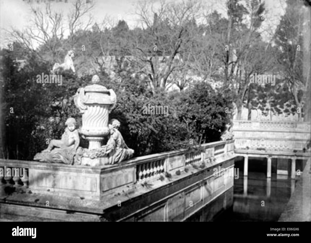 Jardin de la Fontaine, Nîmes Foto Stock