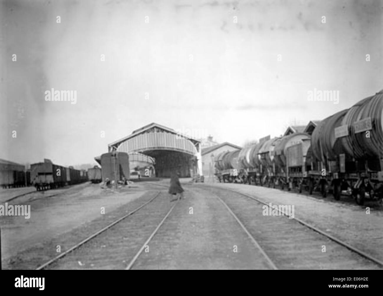 Treno de vins, gare, Perpignan, novembre 1903 Foto Stock