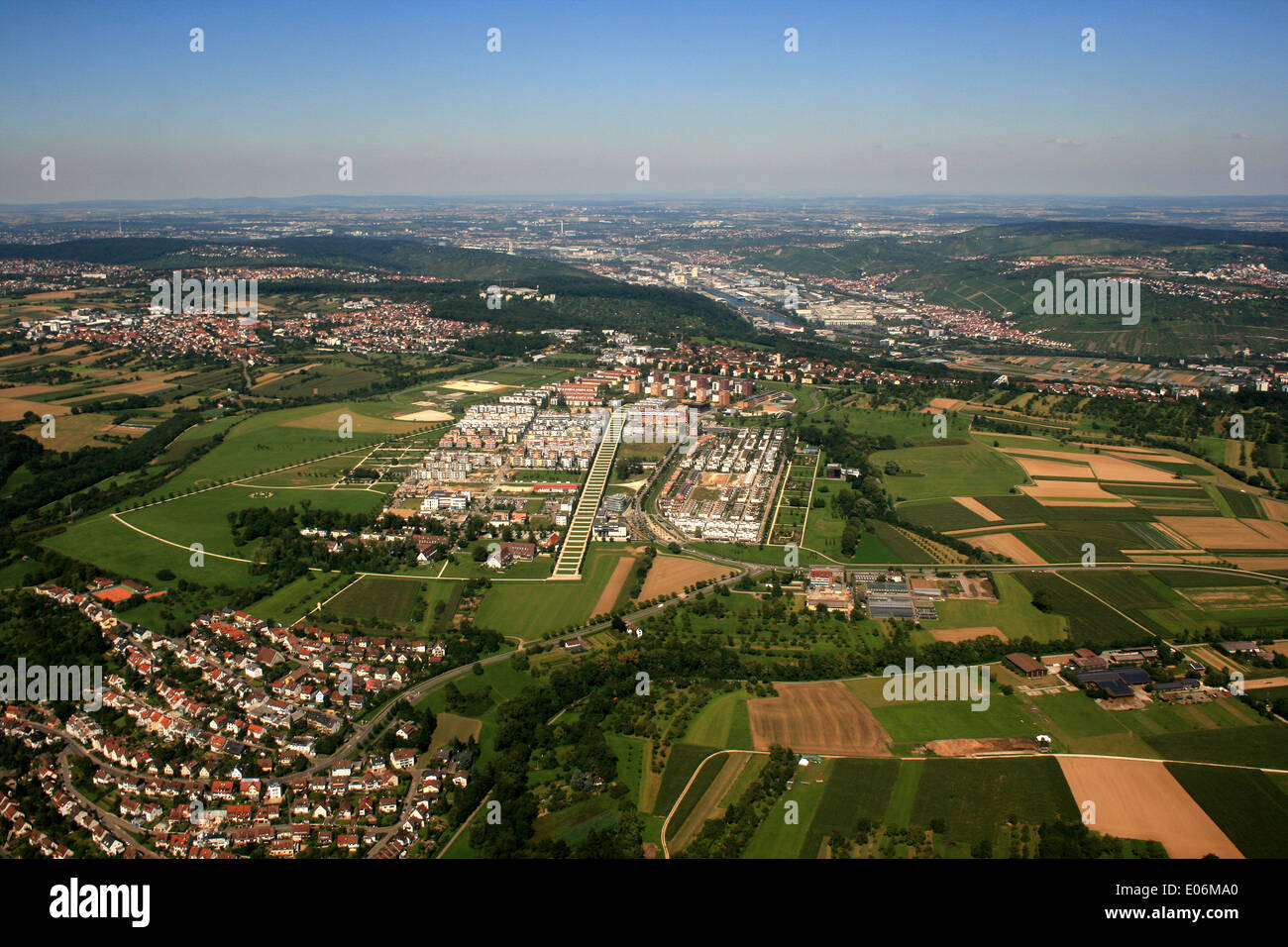 Foto aerea di Stoccarda - Germania Foto Stock