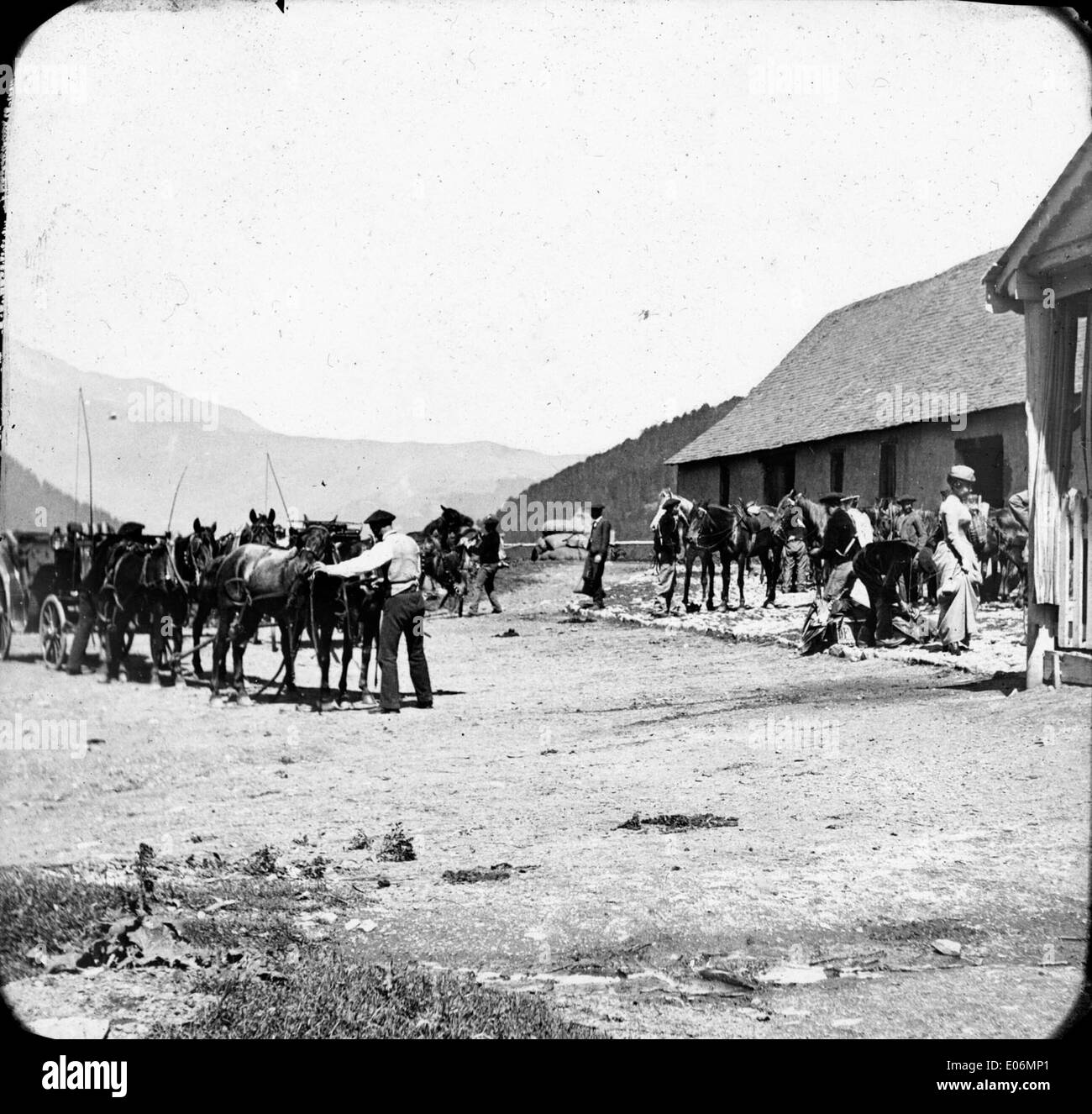 Arrivée à l'ospizio, Luchon, 12 août 1892 Foto Stock