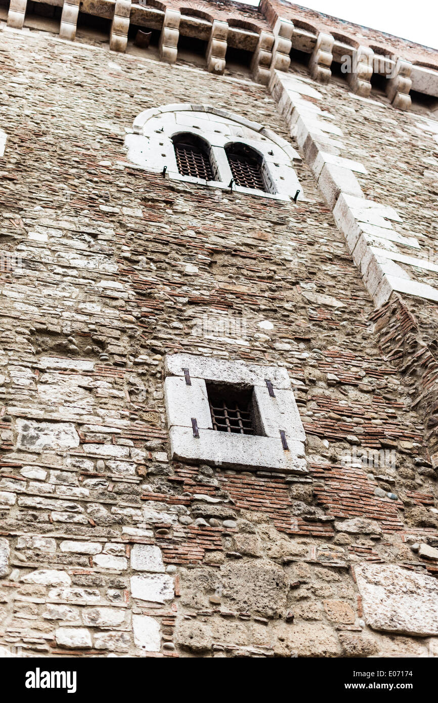 Facciata di un antico edificio romano situato in BENEVENTO, Italia Foto Stock