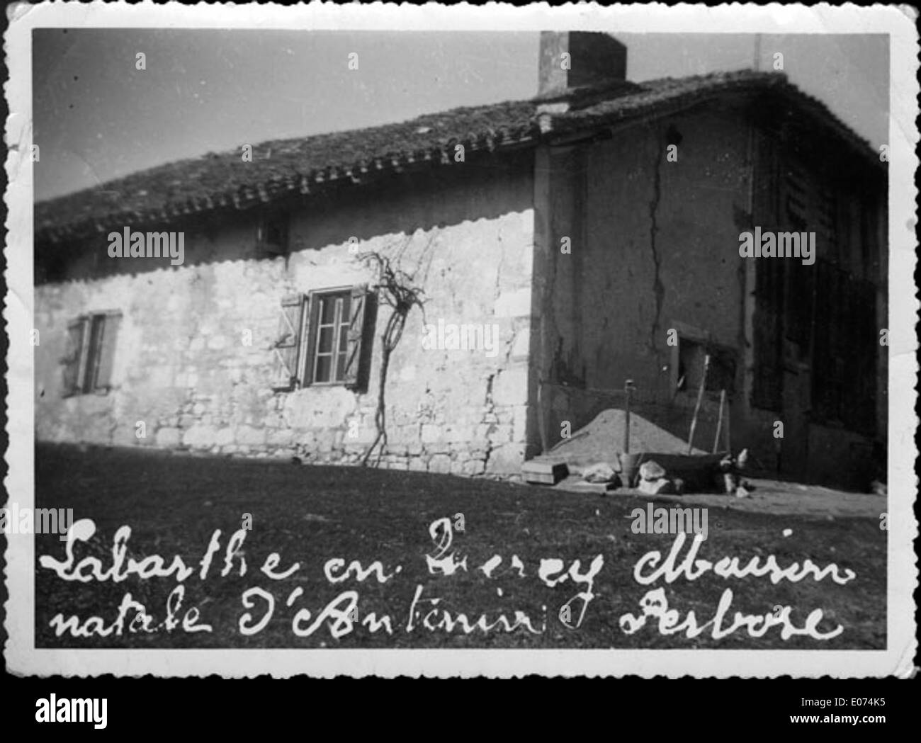 La Maison natale d'Antonin Perbosc, luogo di nascita dello scrittore e linguista francese Antonin Perbosc, a Labarthe-en-Quercy, un sito del patrimonio culturale occitano. Foto Stock