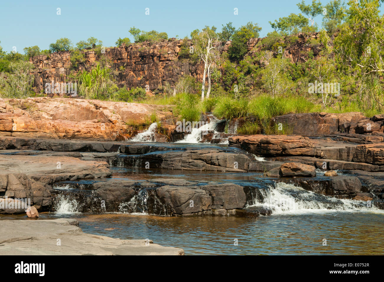 Le cascate Inferiori a Camp Creek, il Kimberley, Australia occidentale, Australia Foto Stock