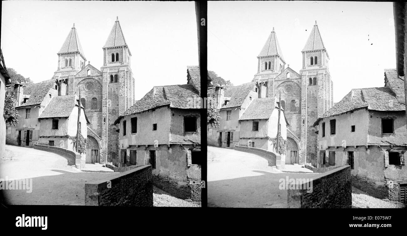 Eglise de Conques, Aveyron Foto Stock