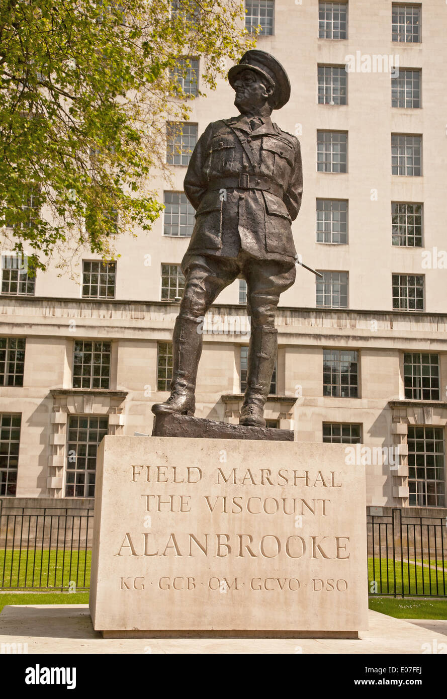Statua del maresciallo di campo Alan Brooke Foto Stock