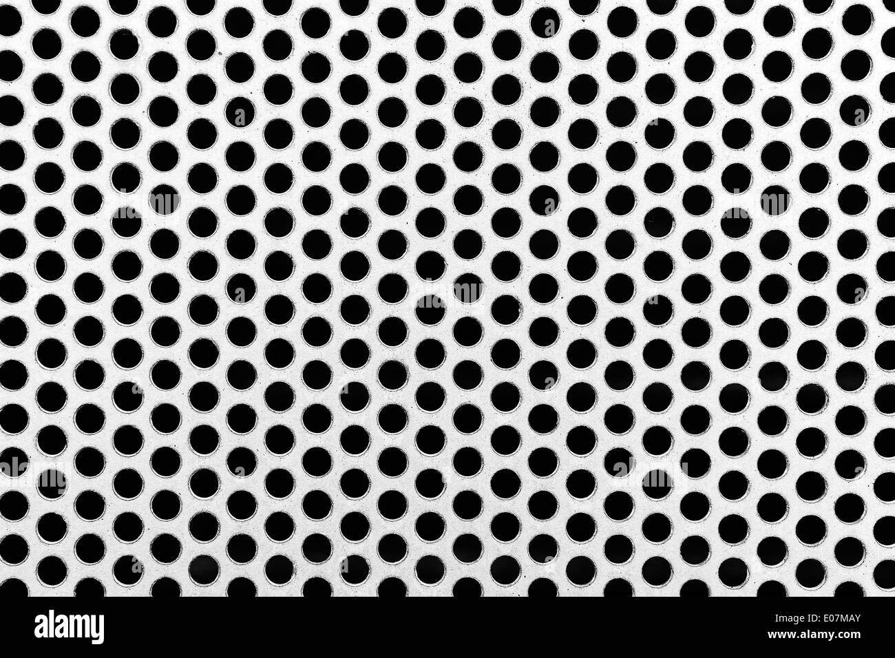 Rete metallica con cerchi forata sfondo texture Foto stock - Alamy
