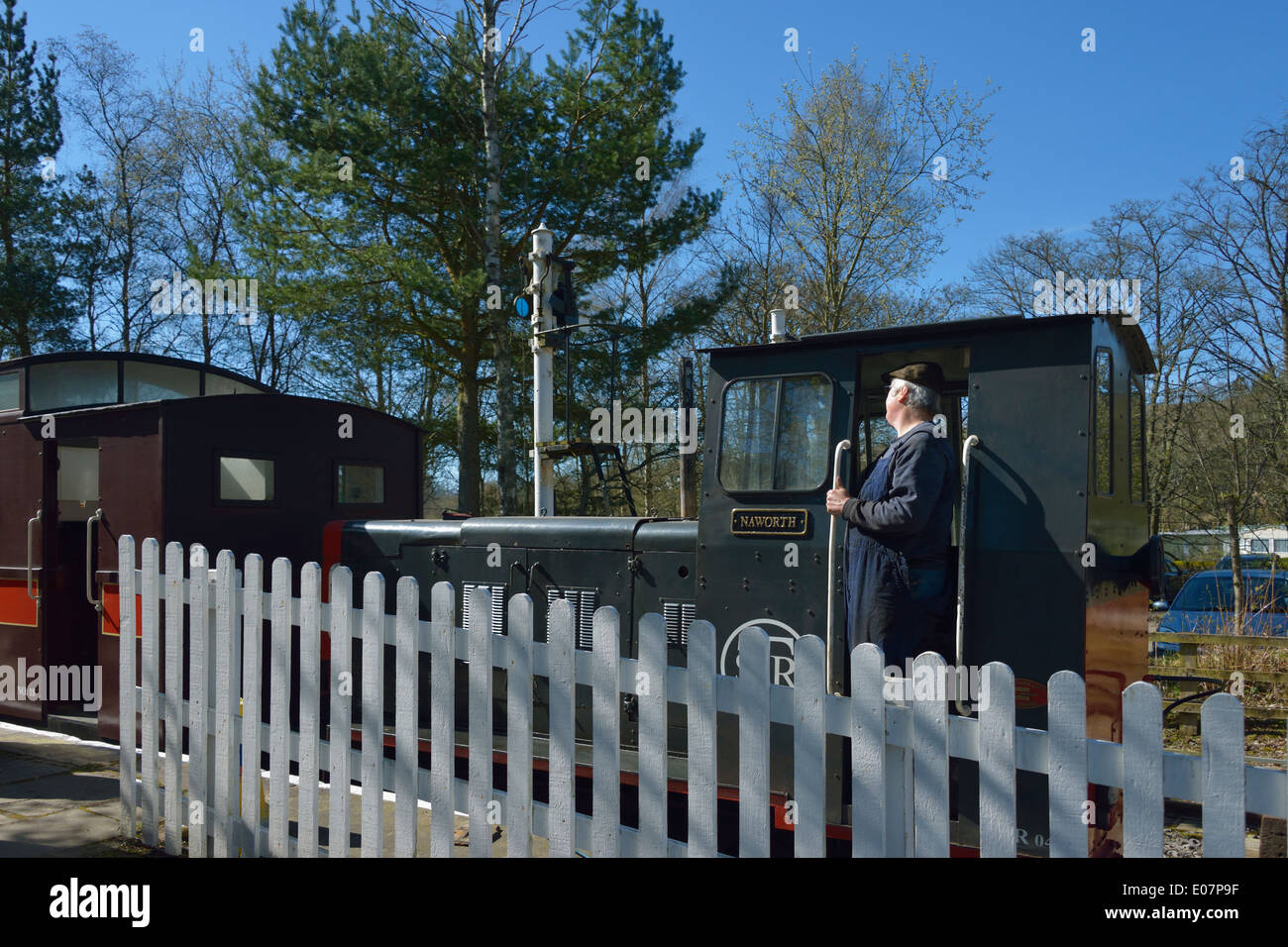 Locomotiva No.4 'Naworth'. La South Tynedale Railway, Alston, Cumbria, England, Regno Unito, Europa. Foto Stock