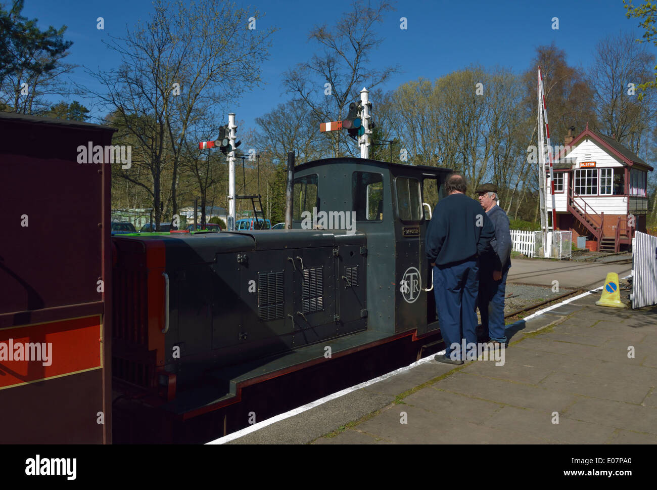 Locomotiva No.4 'Naworth'. La South Tynedale Railway, Alston, Cumbria, England, Regno Unito, Europa. Foto Stock