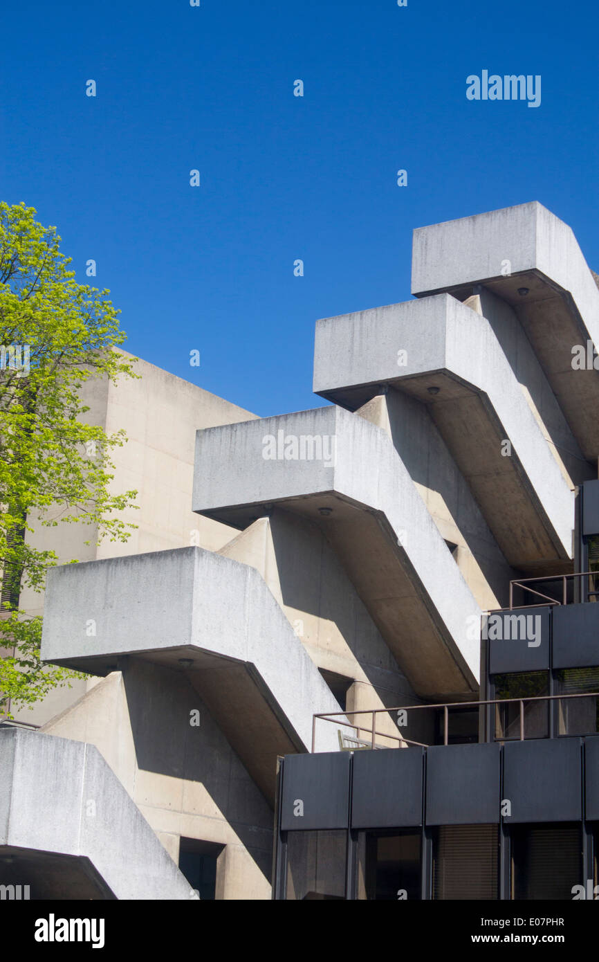 Istituto di Istruzione Università di Londra Bloomsbury Londra Inghilterra architettura Brutalist calcestruzzo Foto Stock