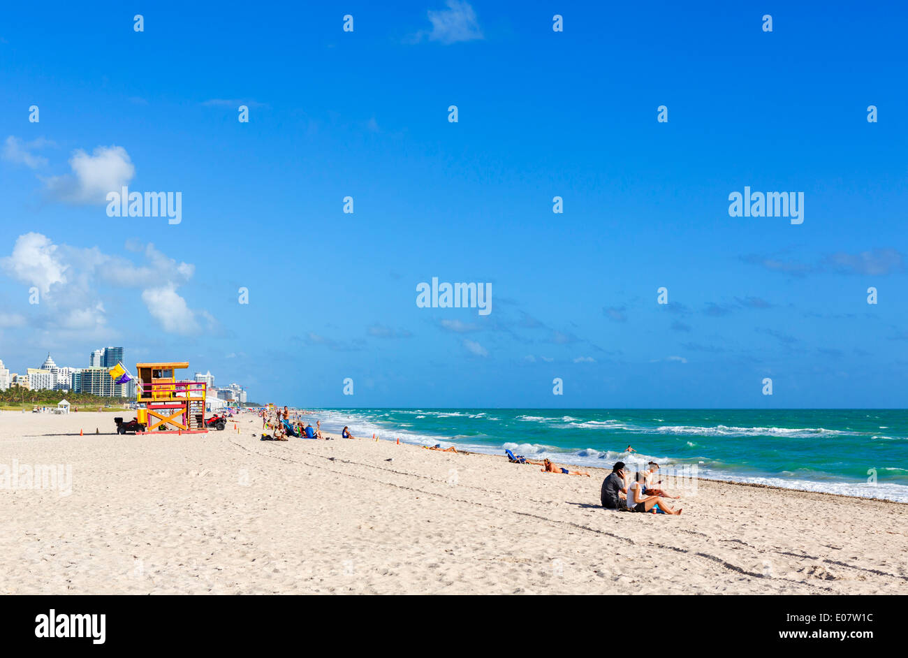 South Beach, Miami Beach, Florida, Stati Uniti d'America Foto Stock