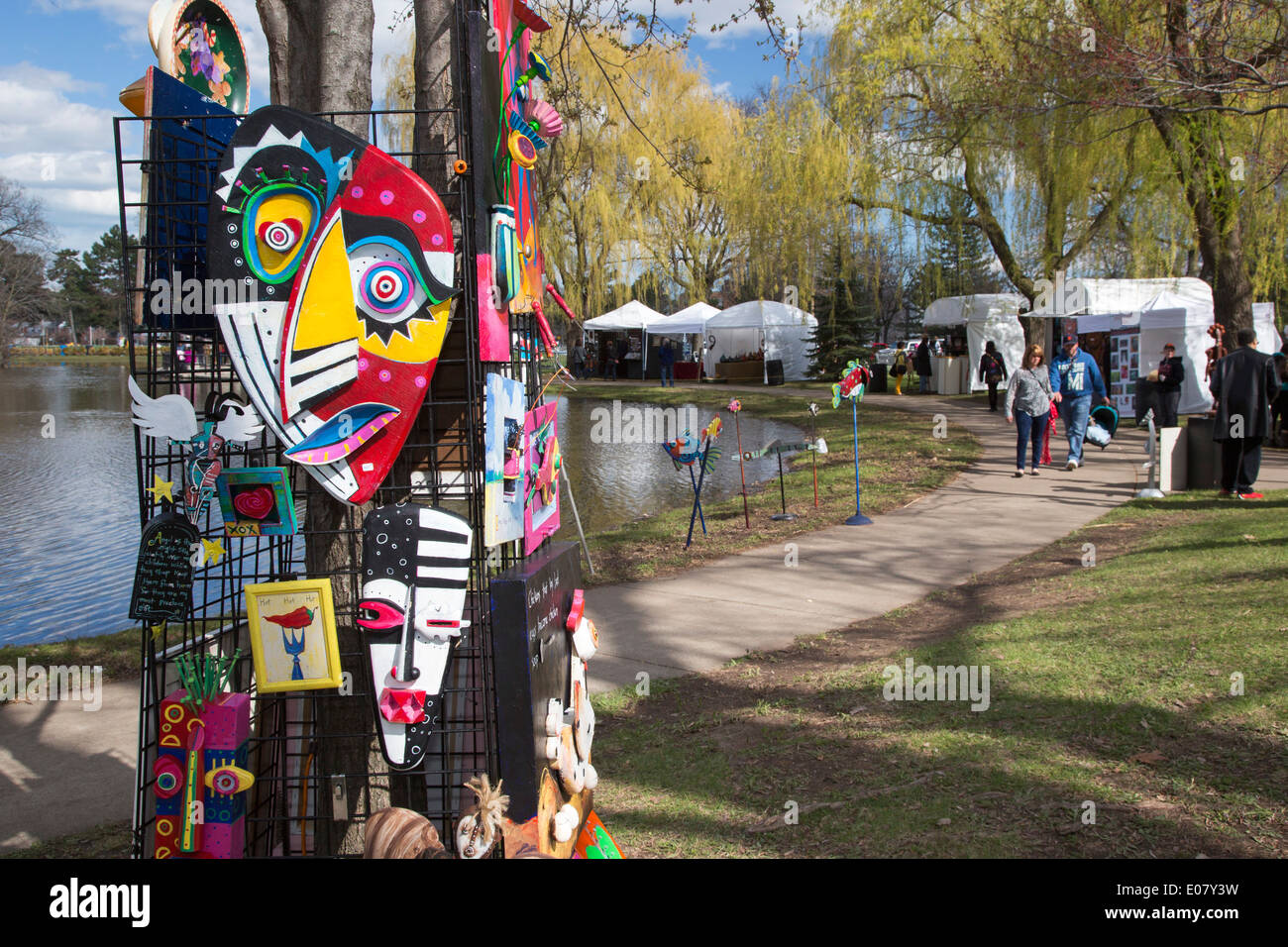 Detroit, Michigan - Palmer Parco Fiera d'arte. Foto Stock