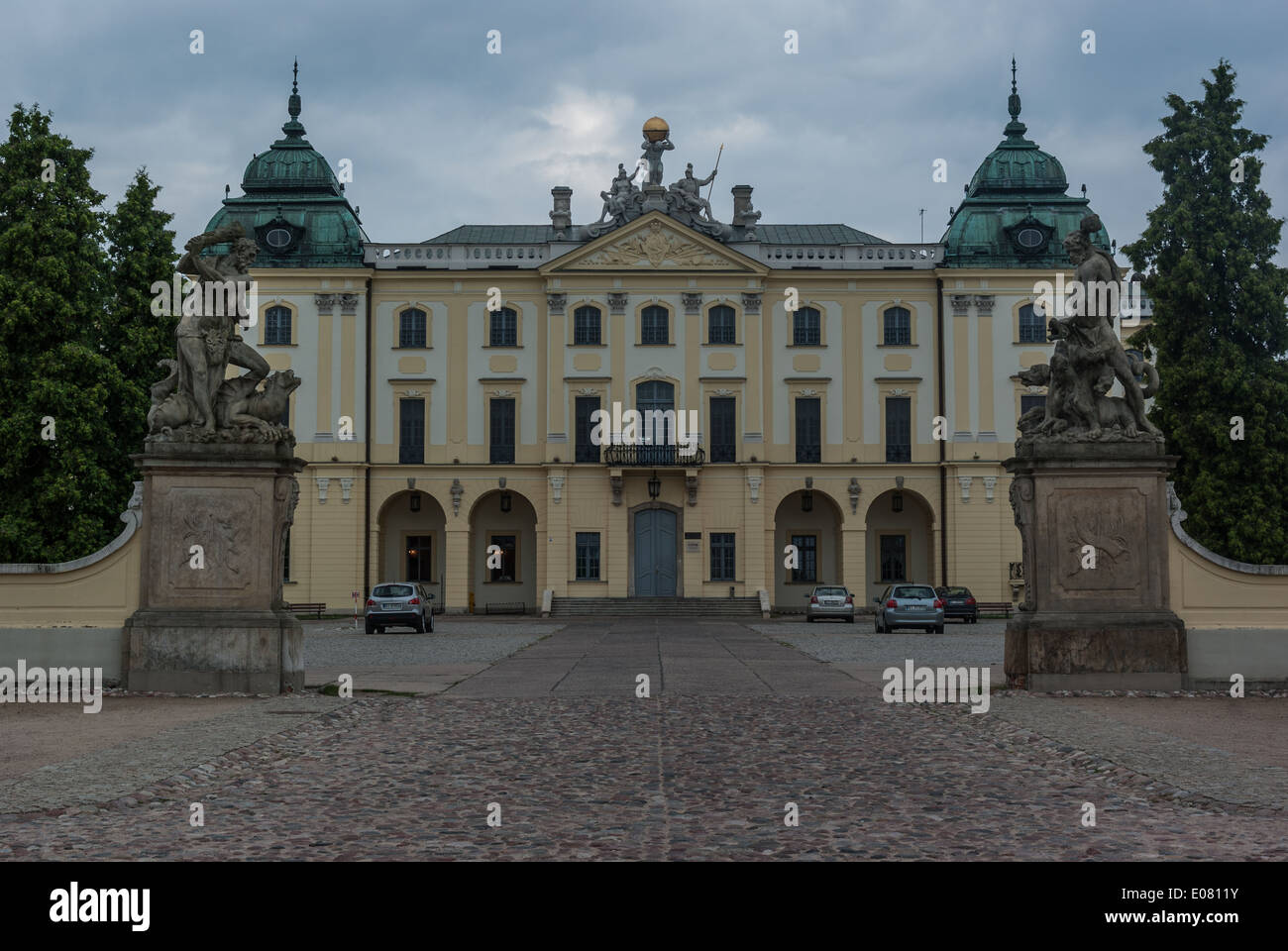 Pałac Branickich (Branicki's Palace) - Vista del Corps de Logis, Białystok (Bialystok), Podlasie, Polonia orientale Foto Stock