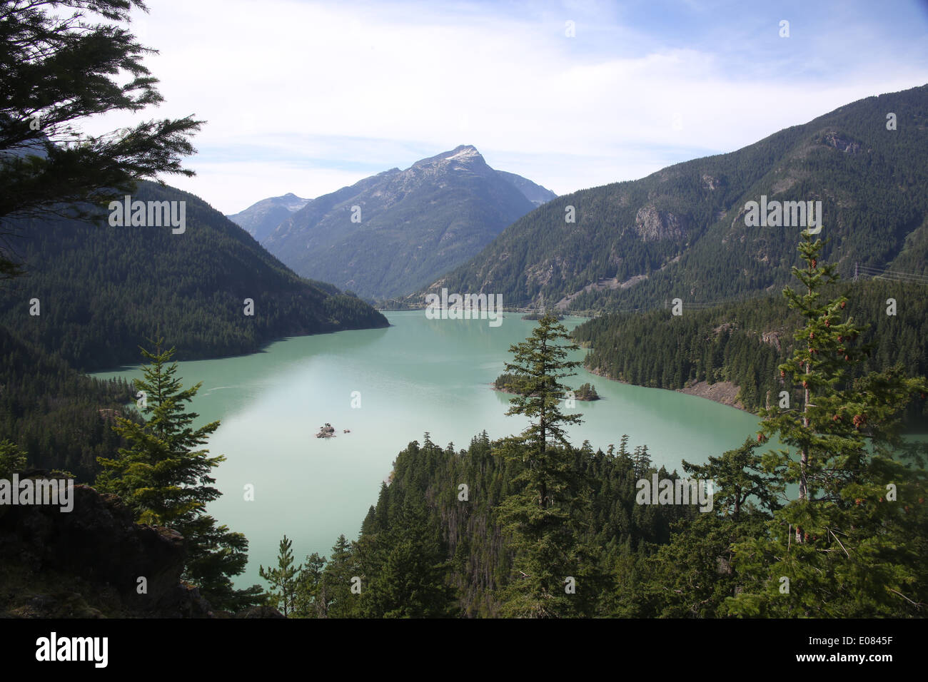 Il lago di diablo nel parco nazionale delle cascate del Nord, Stati Uniti Foto Stock