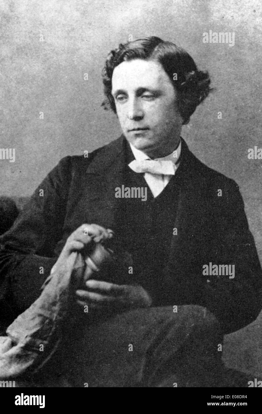 Lewis Carroll, scrittore inglese Charles Lutwidge Dodgson, autore di Alice nel Paese delle Meraviglie Foto Stock