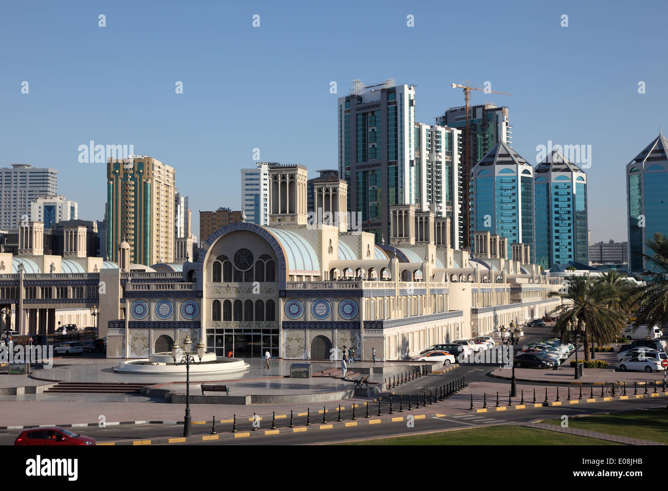 Souq centrale nella città di Sharjah Emirati Arabi Uniti Foto Stock