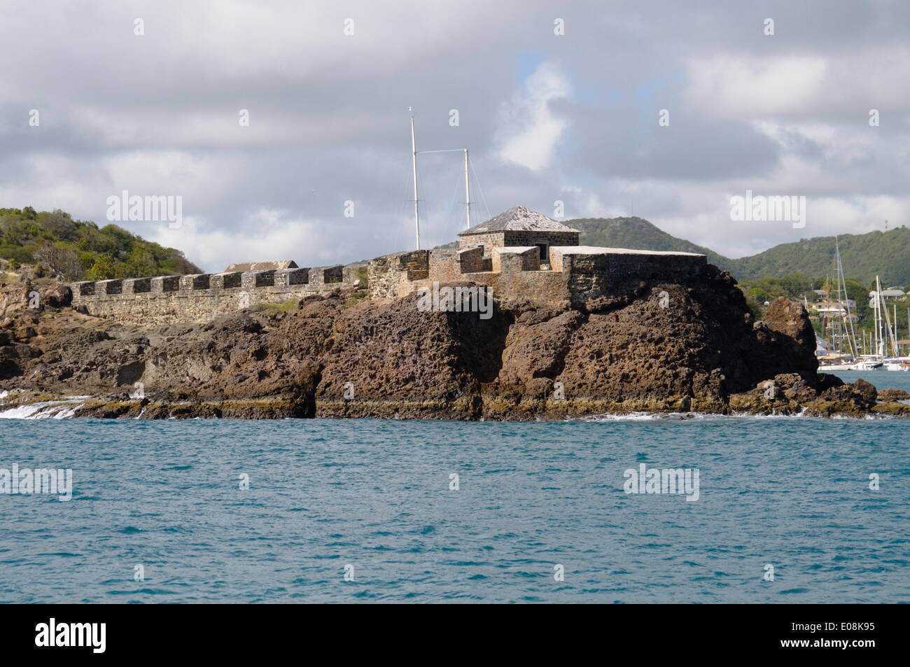 Fort Berkeley, Nelsons Dockyard, Antigua, Isole Sottovento, West Indies, dei Caraibi e America centrale Foto Stock