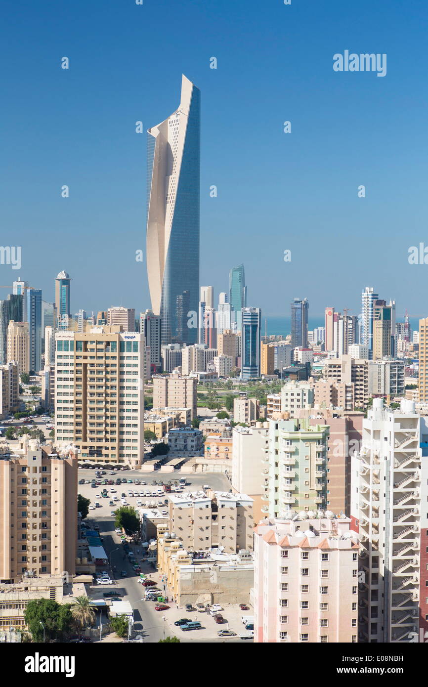 La Al Hamra Building, edificio più alto in Kuwait completata nel 2011, Kuwait City, Kuwait, Medio Oriente Foto Stock