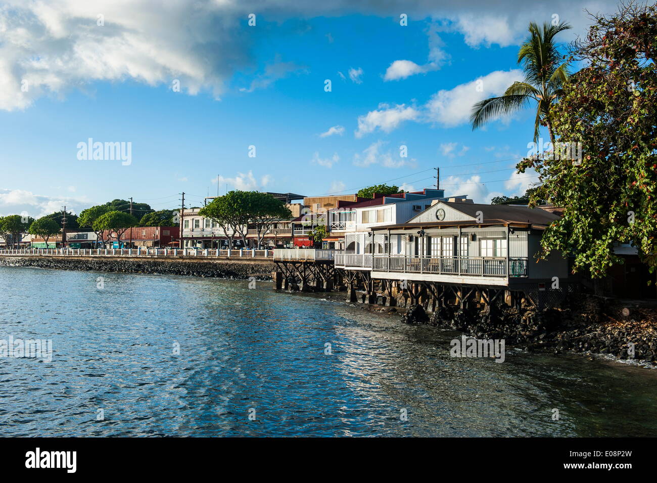 La cittadina di Lahaina, Maui, Hawaii, Stati Uniti d'America, il Pacifico Foto Stock