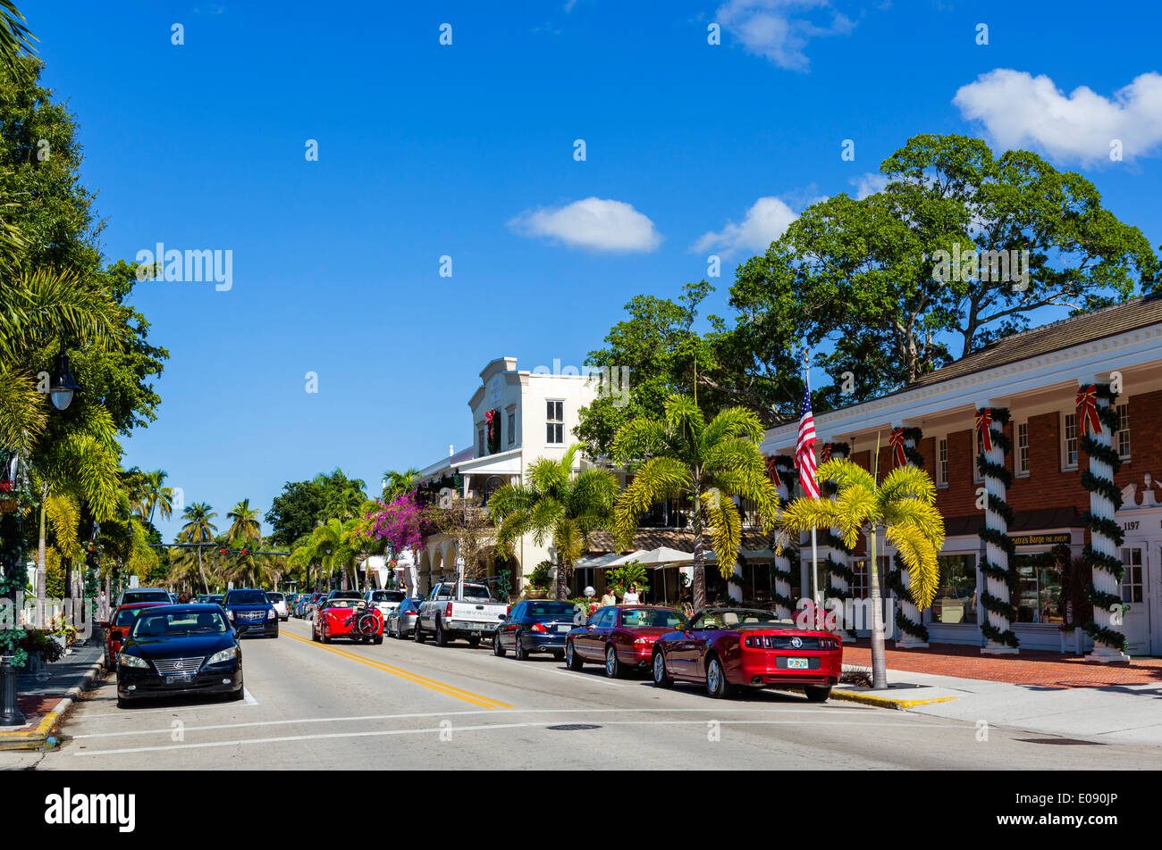 Terza Strada Sud nel centro cittadino di Naples, costa del Golfo della Florida, Stati Uniti d'America Foto Stock