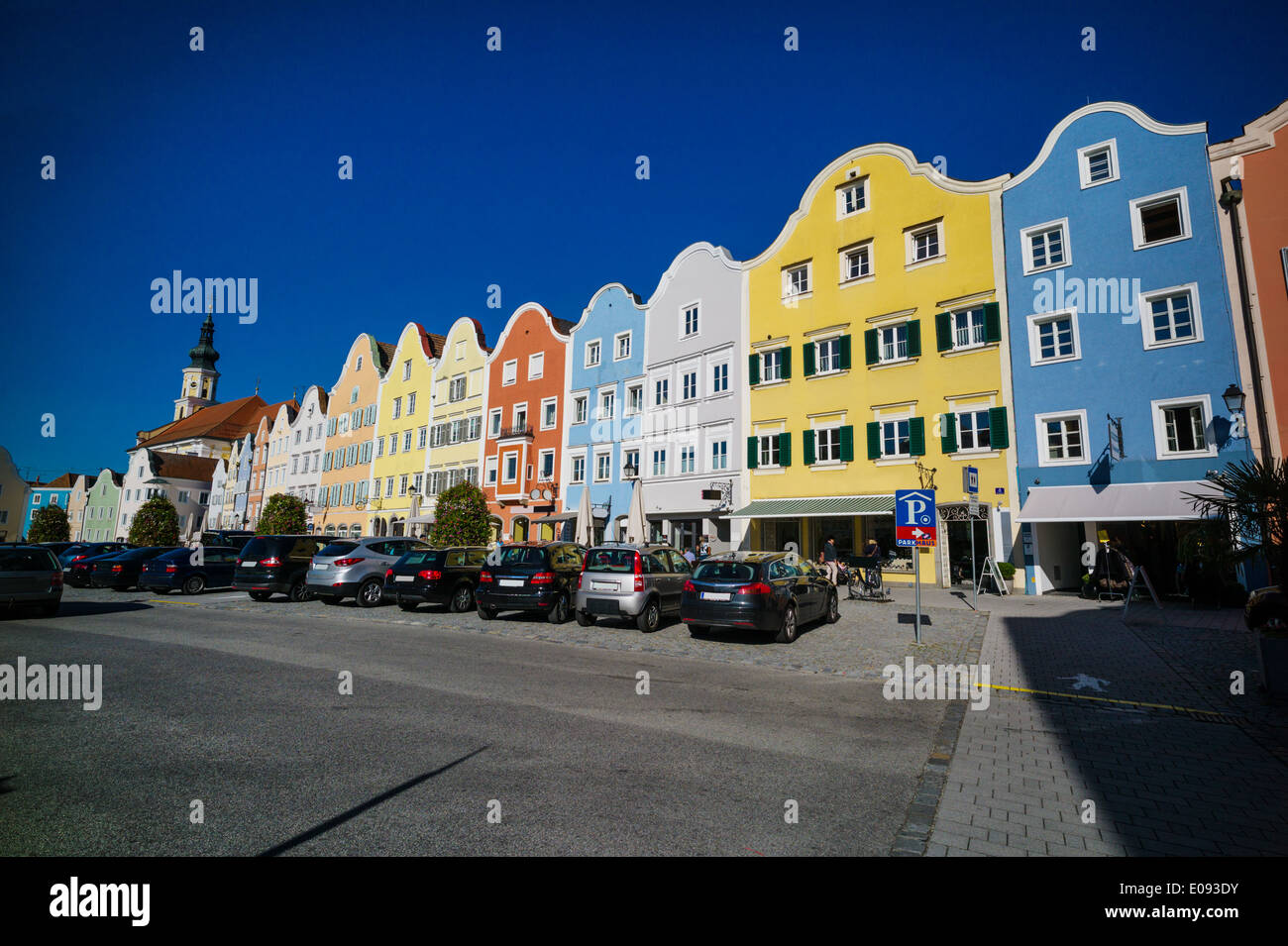 Il luogo storico in Schaerding nell'albergo. Austria Austria Superiore. Luogo di interesse della città, Der historische Platz in S Foto Stock