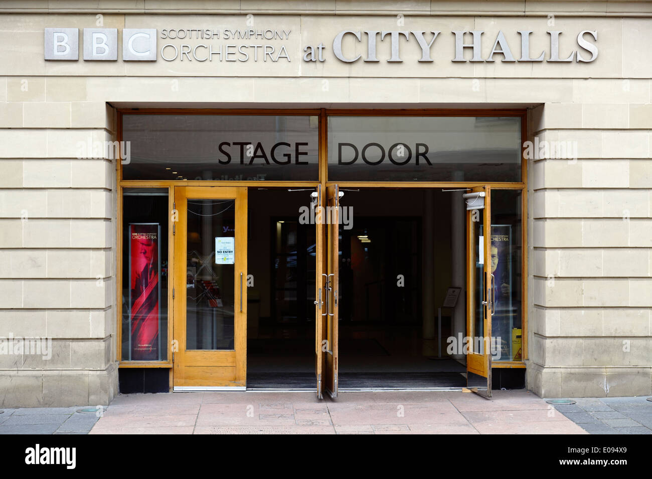 City Halls Glasgow, Stage Door, Albion Street, Scozia, Regno Unito Foto Stock