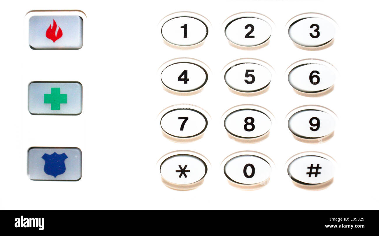 Tastierino per le emergenze Foto Stock