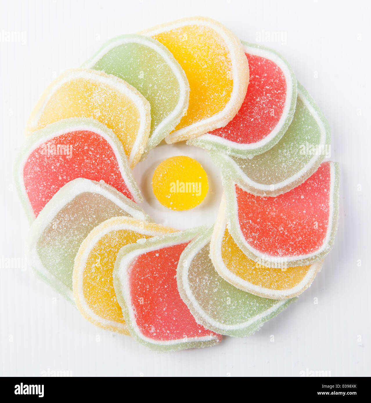 Gelatina di circolare candy Foto Stock