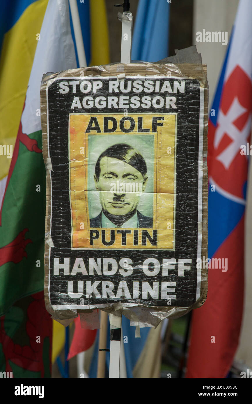 Anti putin protesta, Londra Foto Stock