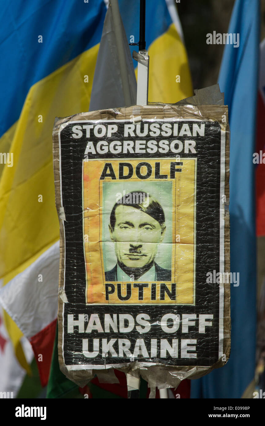 Anti putin protesta, Londra Foto Stock
