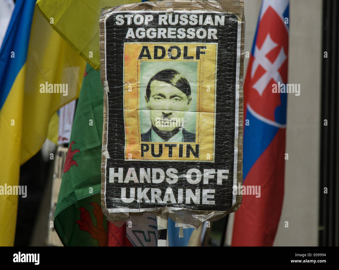 Anti putin protesta, Londra Foto Stock