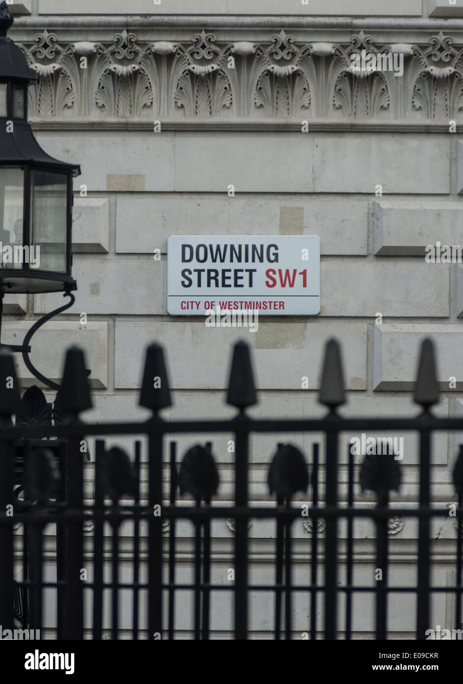 Downing street segno, Londra Foto Stock