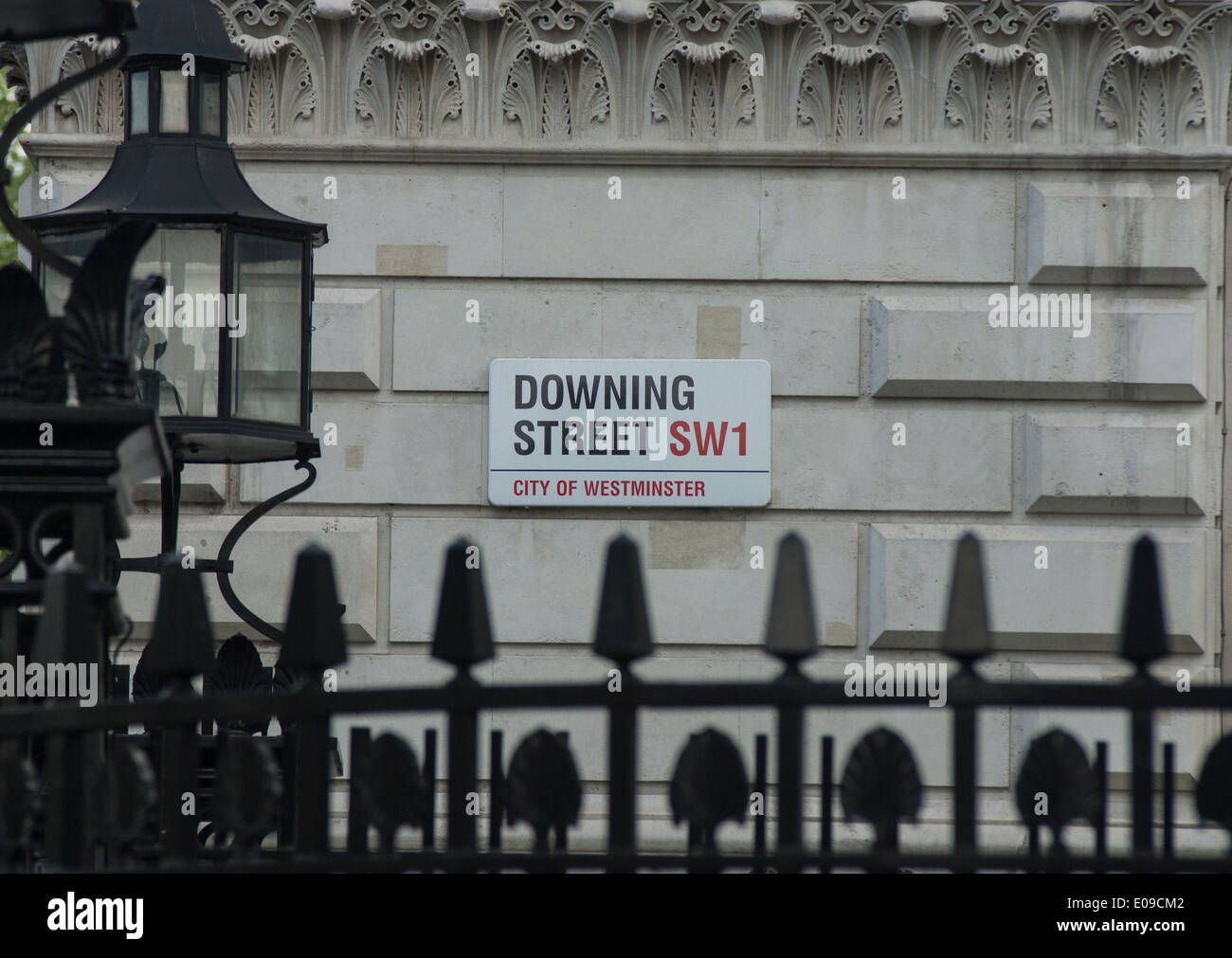 Downing street segno, Londra Foto Stock