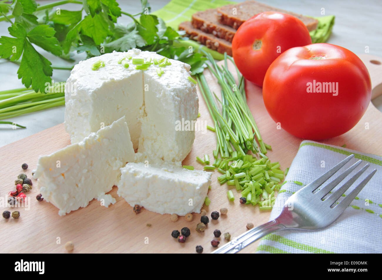 Cottage cheese Foto Stock