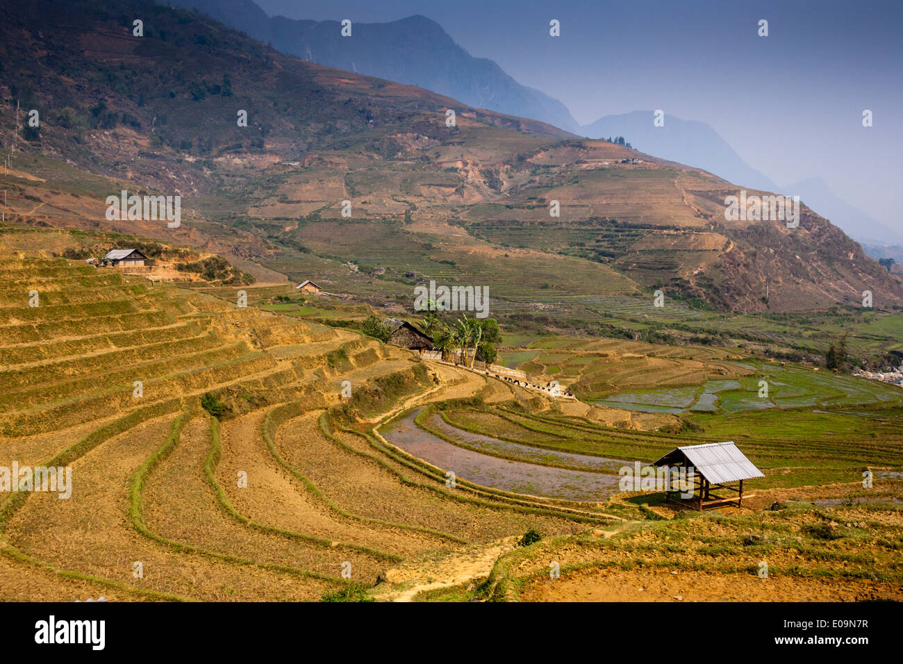 Il paesaggio intorno a Sa Pa, Lao Cai Provincia, Vietnam Foto Stock