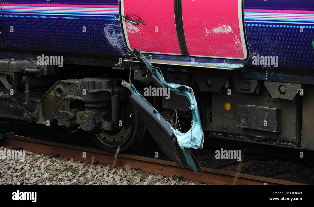 A 77 anno vecchio viene ucciso come driver uccisi al conducente UCCISI A LIVELLO CROSSIN SCAMPSTON MALTON North Yorkshire Inghilterra 07 Ma Foto Stock