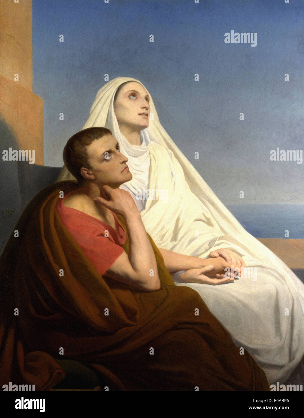 Ary Scheffer Santi Agostino e Monica Foto Stock