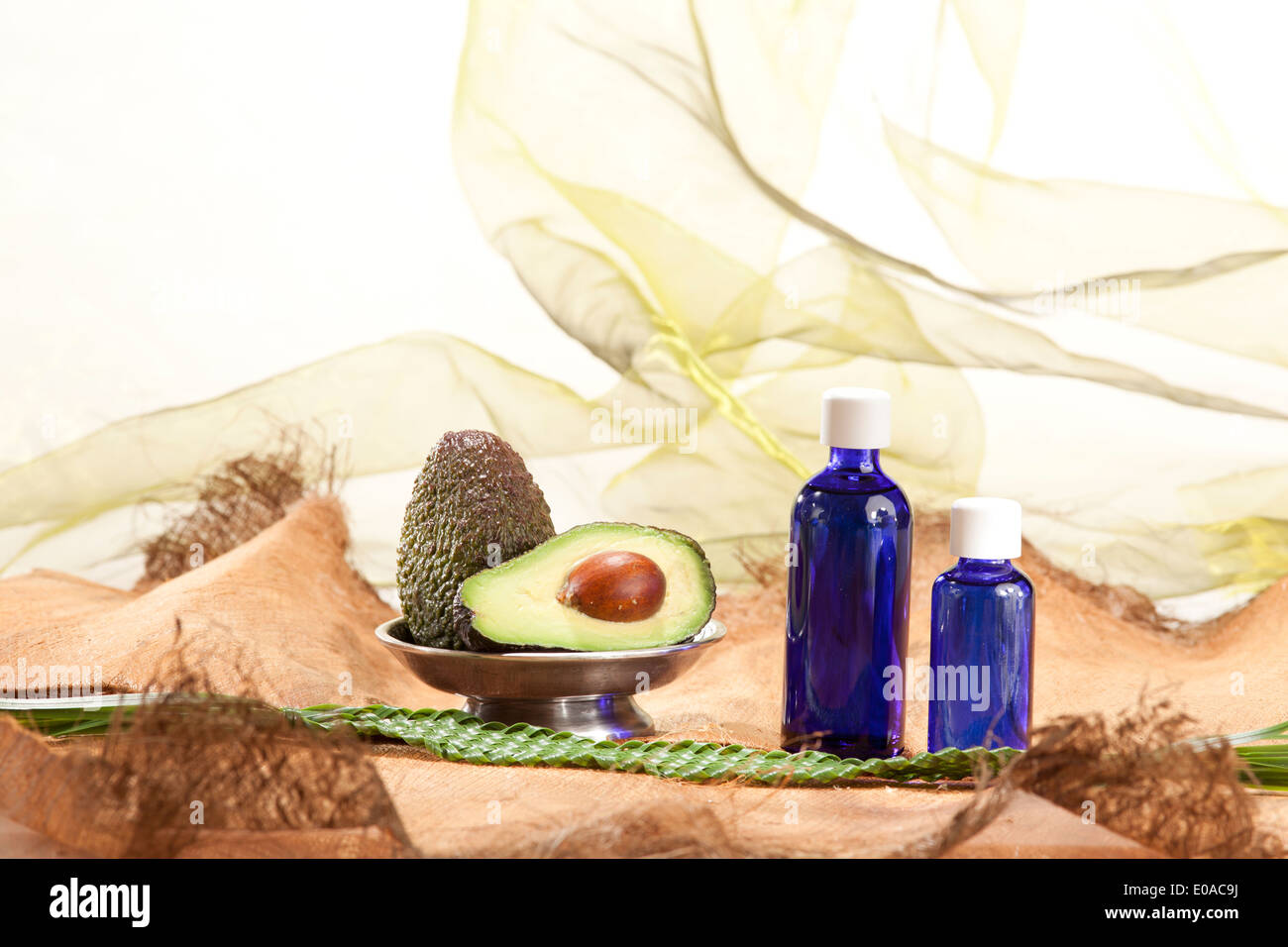 Olio essenziale per uso in aromaterapia e cosmetici di aroma Foto Stock