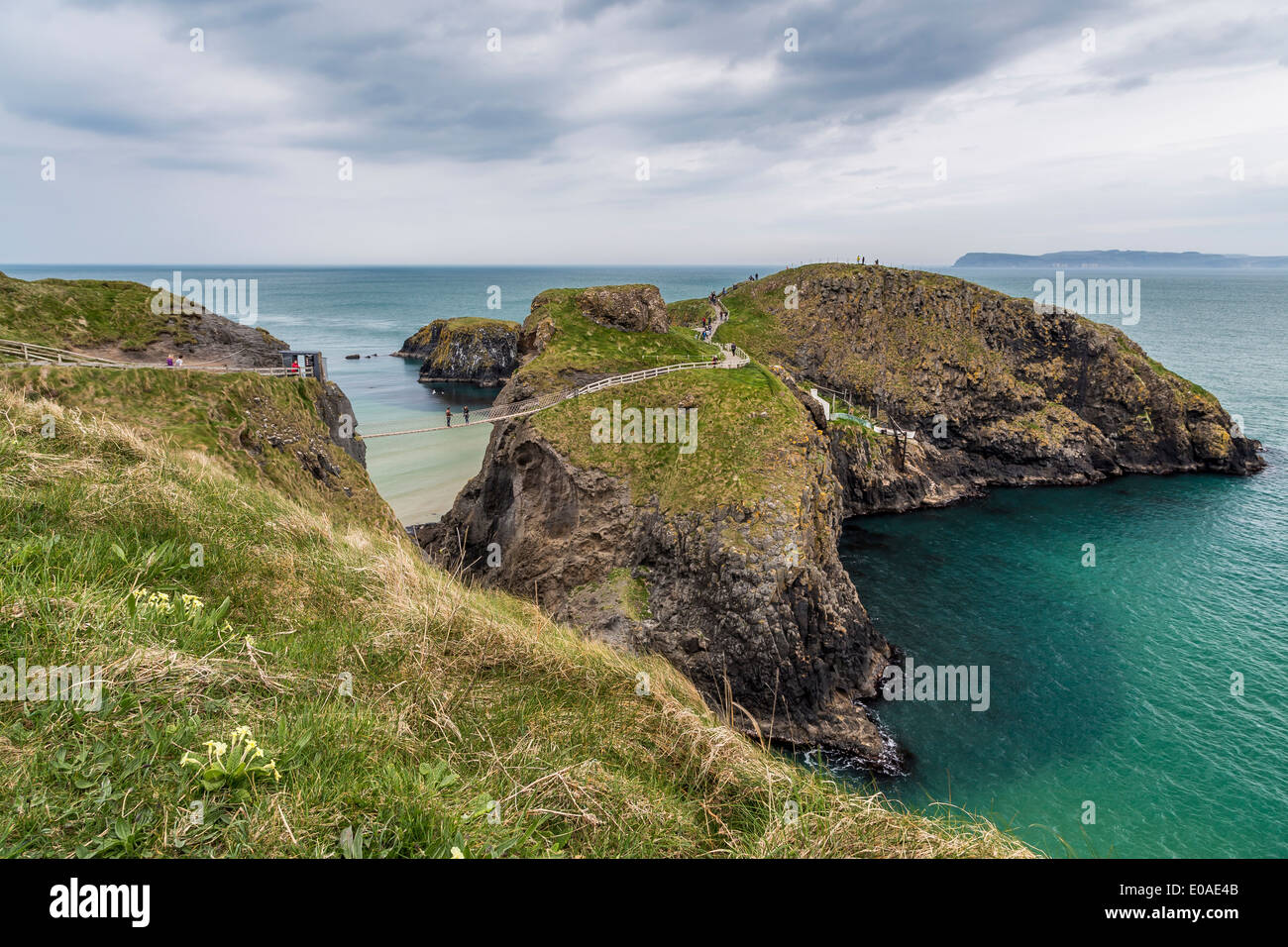 Carrick-a-Rede ponte di corde Irlanda del Nord Antrim Foto Stock