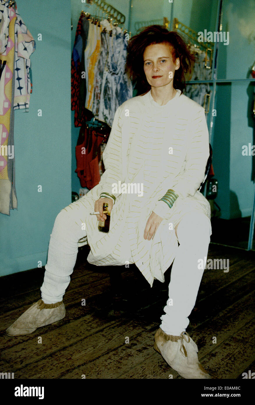 Vivienne Westwood nella sua estremità mondi Shop a Chelsea, Londra Foto Stock