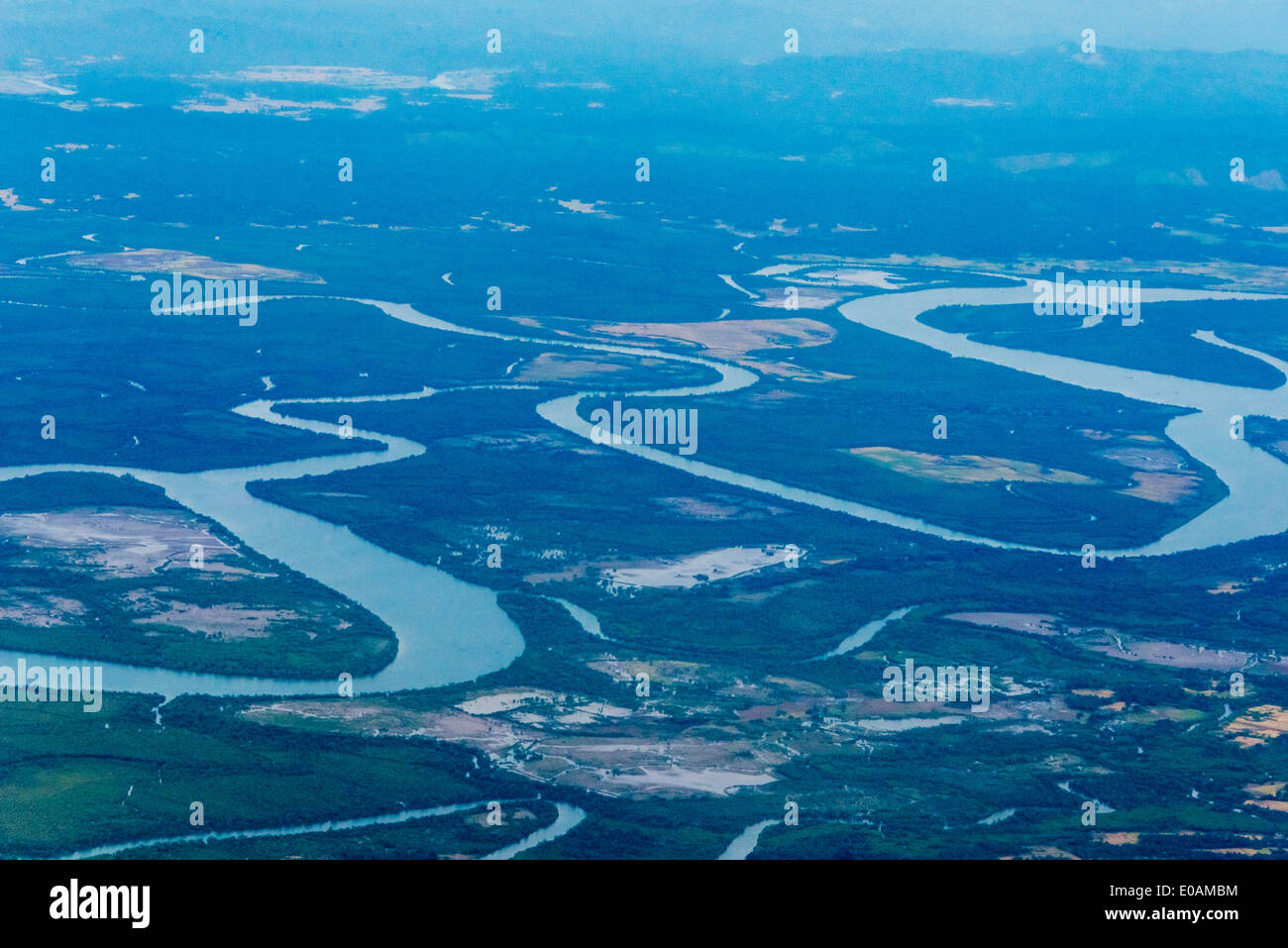 Via d'acqua sulla costa, la baia del Bengala, Myanmar Foto Stock