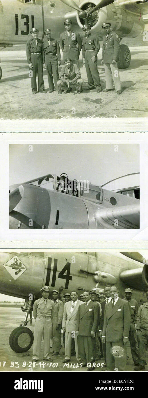 Leroy Criss fu un membro distinto dei Tuskegee Airmen, il primo gruppo di piloti di caccia afroamericani nell'esercito statunitense. Questa fotografia fa parte del suo record di servizio e onora i suoi contributi al successo del 332nd Fighter Group durante la seconda guerra mondiale Foto Stock