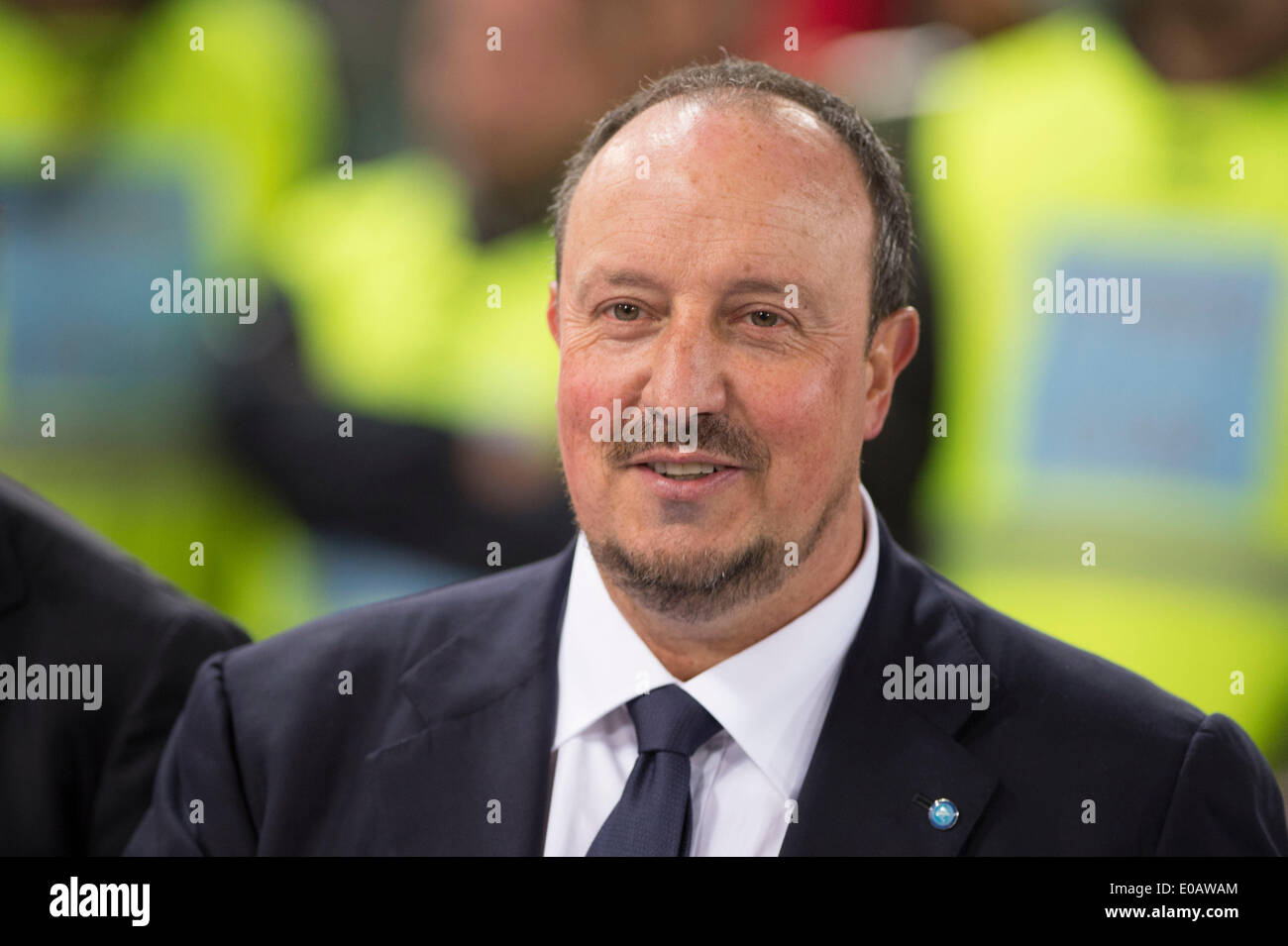 Roma, Italia. Il 3 maggio, 2014. Rafael Benitez (Napoli) Calcio/Calcetto : Napoli allenatore Rafael Benitez festeggia dopo aver vinto la Coppa Italia (TIM Cup) partita finale tra ACF Fiorentina 1-3 SSC Napoli allo Stadio Olimpico di Roma, Italia . © Maurizio Borsari/AFLO/Alamy Live News Foto Stock