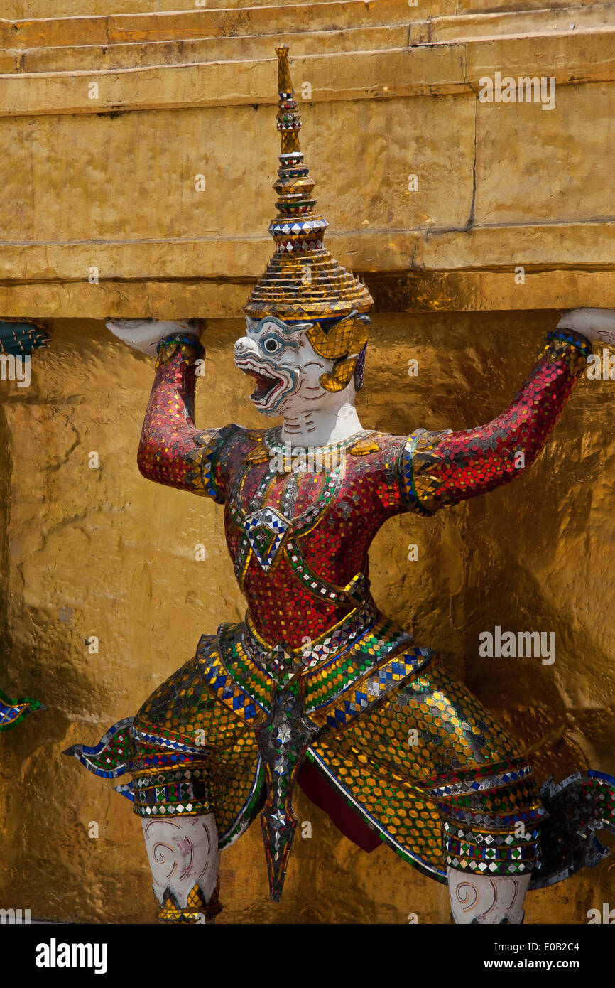 La figura al Grand Palace, Bangkok in Thailandia Foto Stock