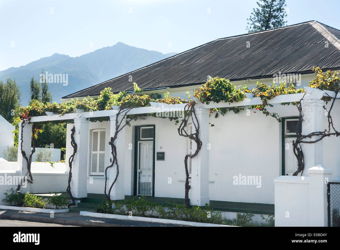 Tipica coloniale olandese home in poco Klein Karoo, Montagu, Sud Africa Foto Stock