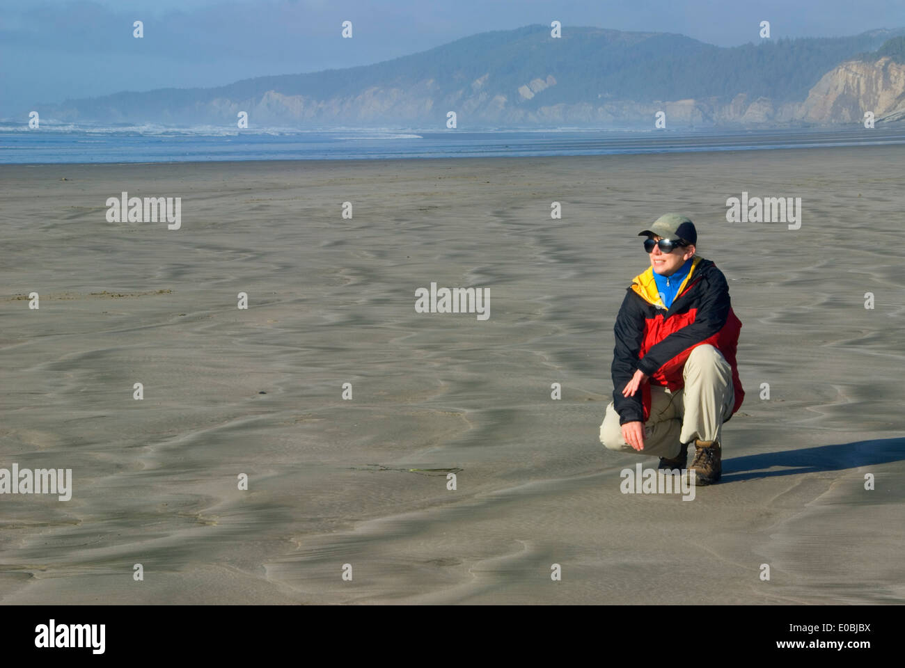 Spiaggia di mercanti, sette demoni State Park, Oregon Foto Stock