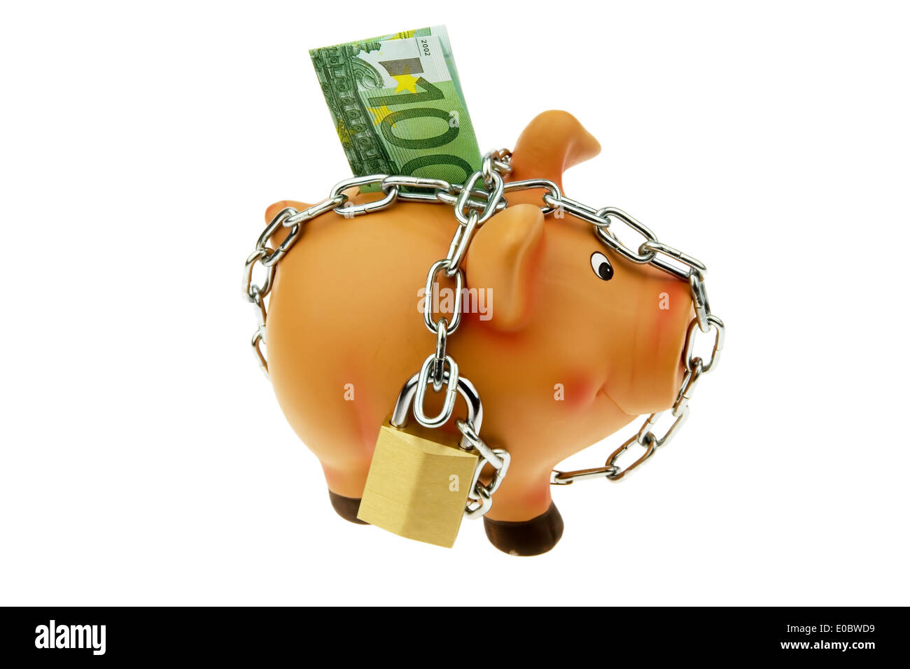 Schlo?ss castello Vorhaenggeschloss catena Vorhangsschlo?ss simbolo denaro economia salvare certamente protegge la sicurezza sicurezza belaying Foto Stock