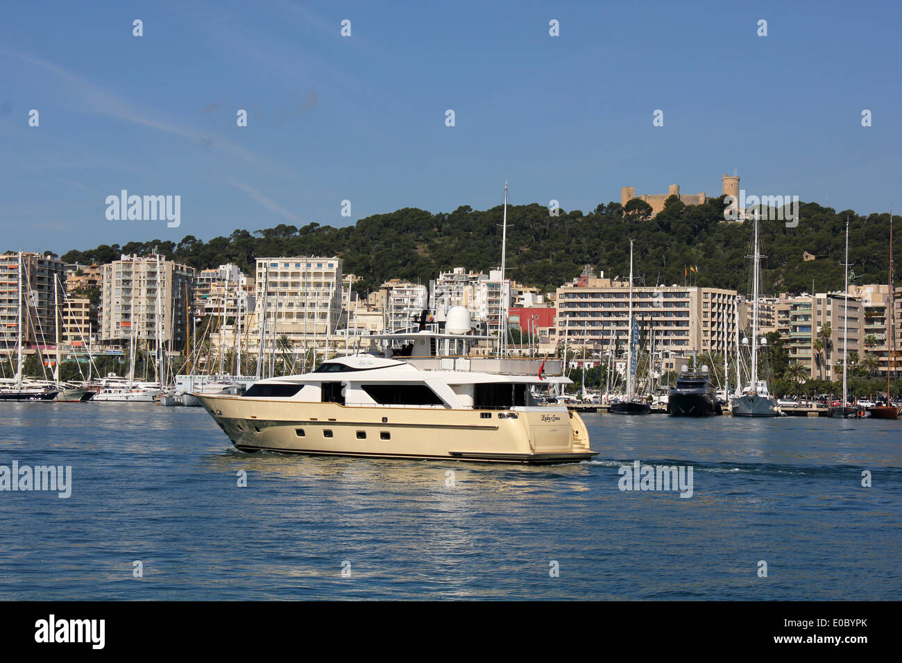 Luxury Mallorca - Luxury Yacht a motore / Superyacht Megayacht / 'Lady Jane' 27.6m costruito da Sanlorenzo nel 2010) - Palma de Mallorca Foto Stock