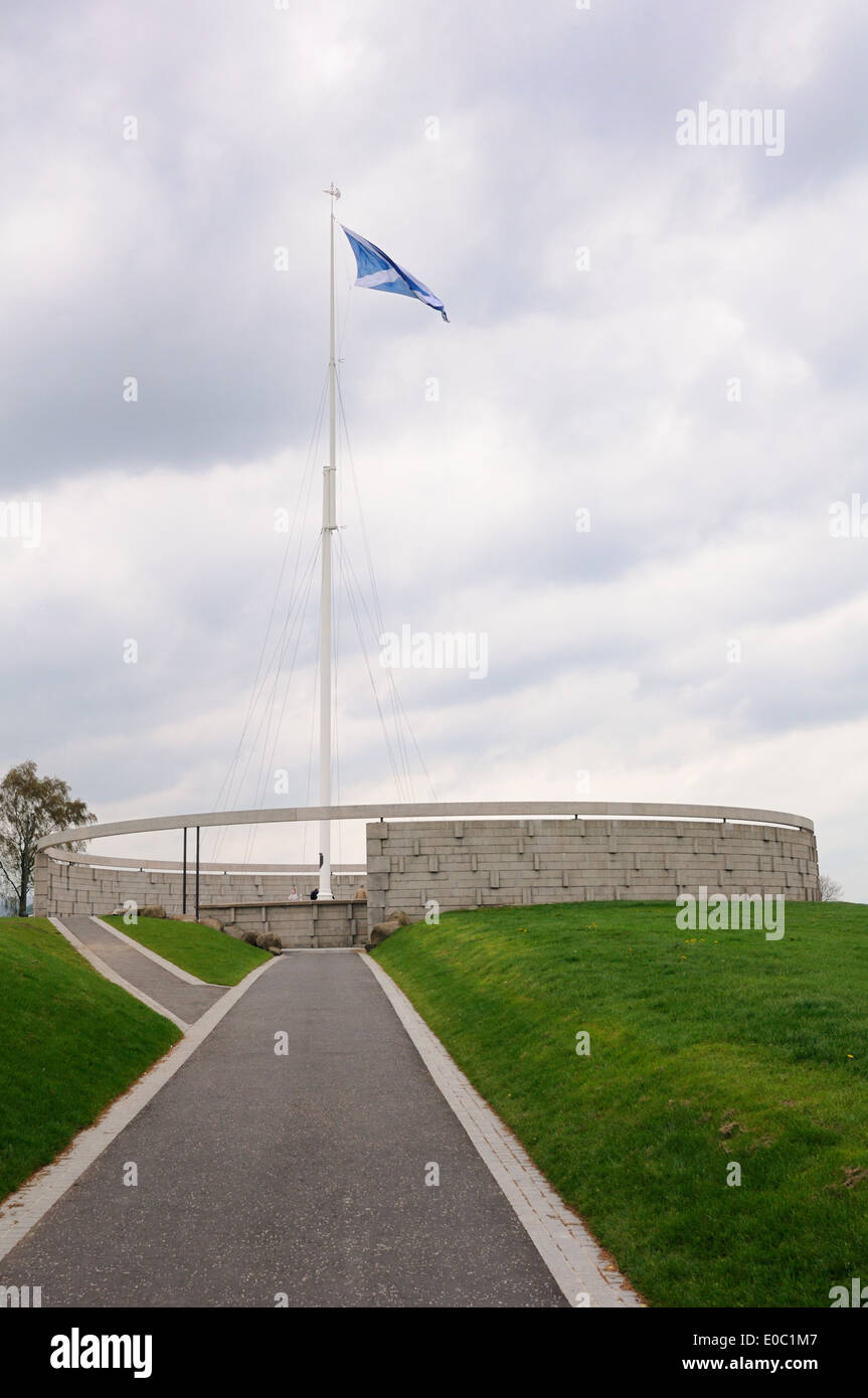 Battaglia di Bannockburn memorial presso il campo di battaglia in Aberdeen, Scozia. Foto Stock