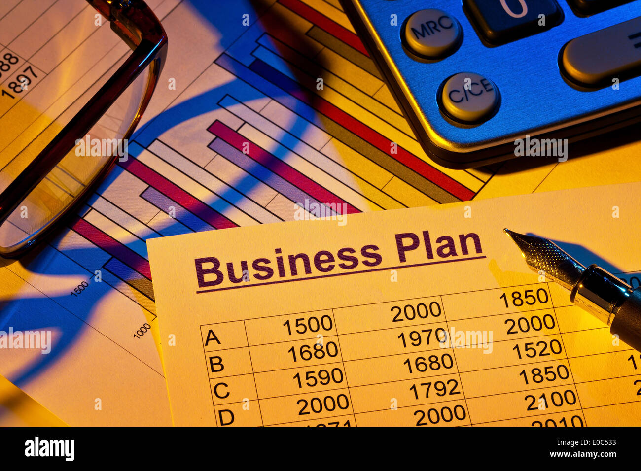 Piano di attività commerciale business plan Startup esistenza fondatore di un nuovo business esistenza fondazione stanziamenti di finanziamento Foto Stock